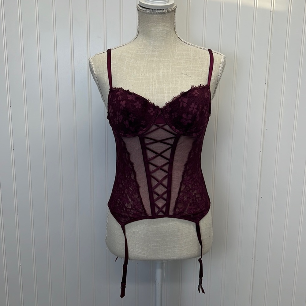 Victoria’s Secret Corset Bustiers Maroon Sz M